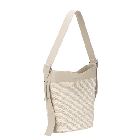Sac seau porté épaule Agathe en Paille