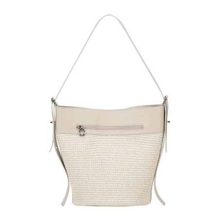 Sac seau porté épaule Agathe en Paille