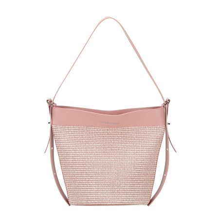 Sac seau porté épaule Agathe en Paille