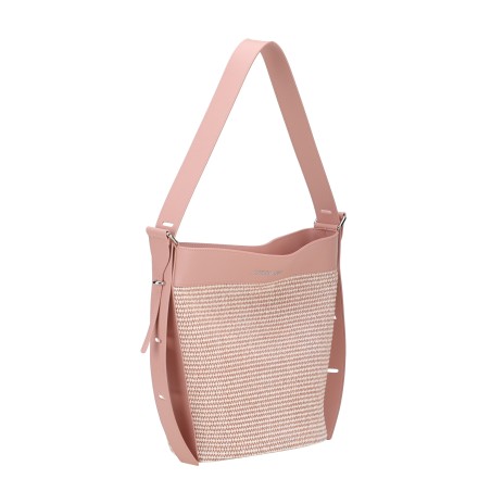 Sac seau porté épaule Agathe en Paille