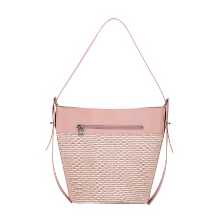 Sac seau porté épaule Agathe en Paille