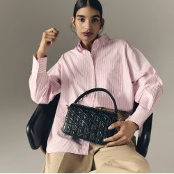 Sac Bandoulière Maheki en Cuir Embossé