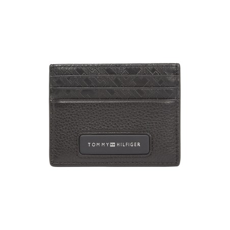 Porte-cartes TH Monogram en Cuir 