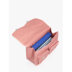 Cartable 33cm Toile de Jouy Rose