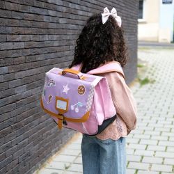 Cartable Manon 35cm Violet/Rose