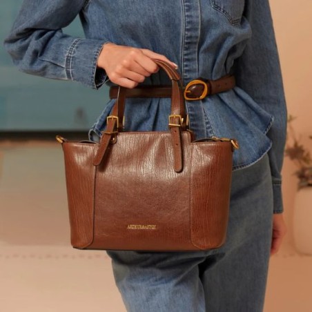 Sac à main trapèze cuir Paula
