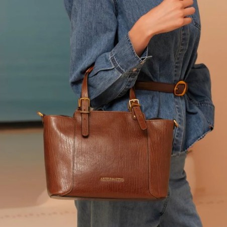 Sac à main trapèze cuir Paula