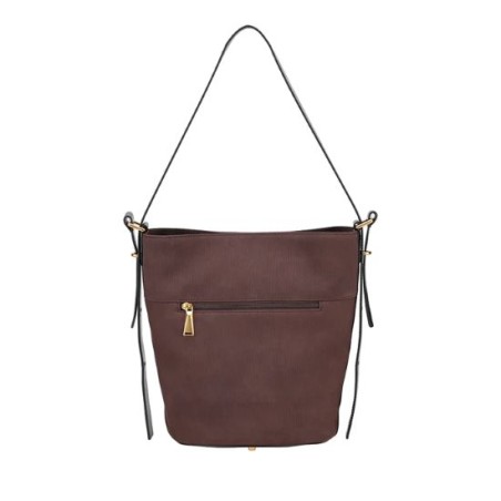 Sac épaule Adonira cuir côtelé 