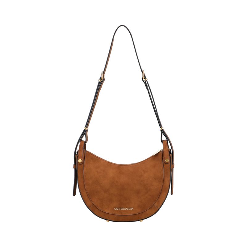 Sac épaule bandoulière croûte de cuir Madelena - Arthur & Aston