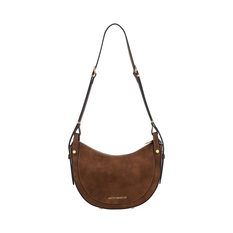Sac épaule bandoulière croûte de cuir Madelena - Arthur & Aston