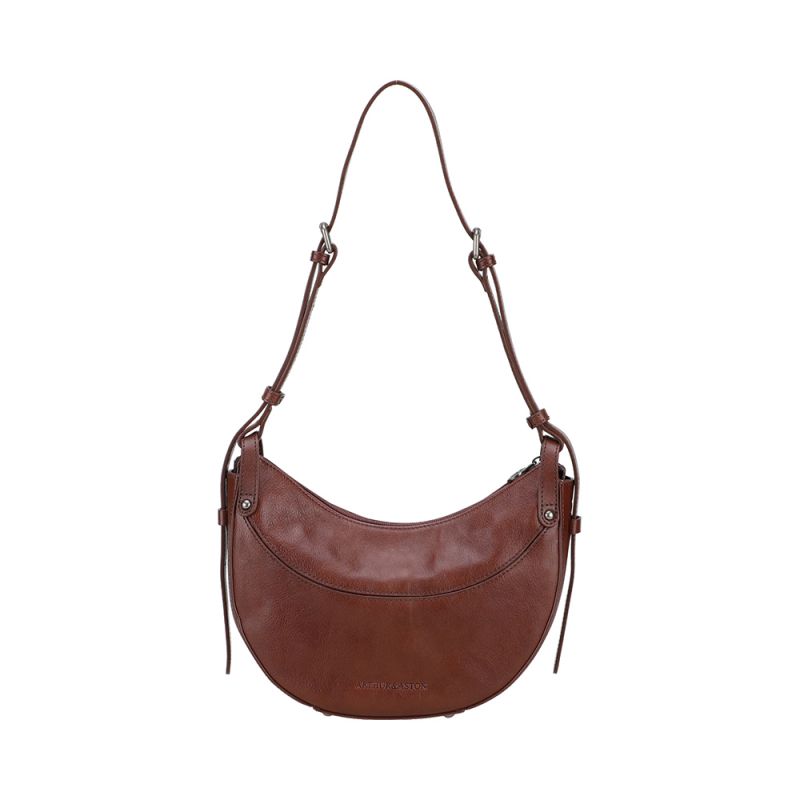 Sac épaule demi lune Edith en Cuir - Arthur & Aston 