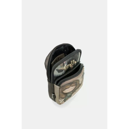 Mini Sac Bandoulière avec Poche Real en Synthétique 