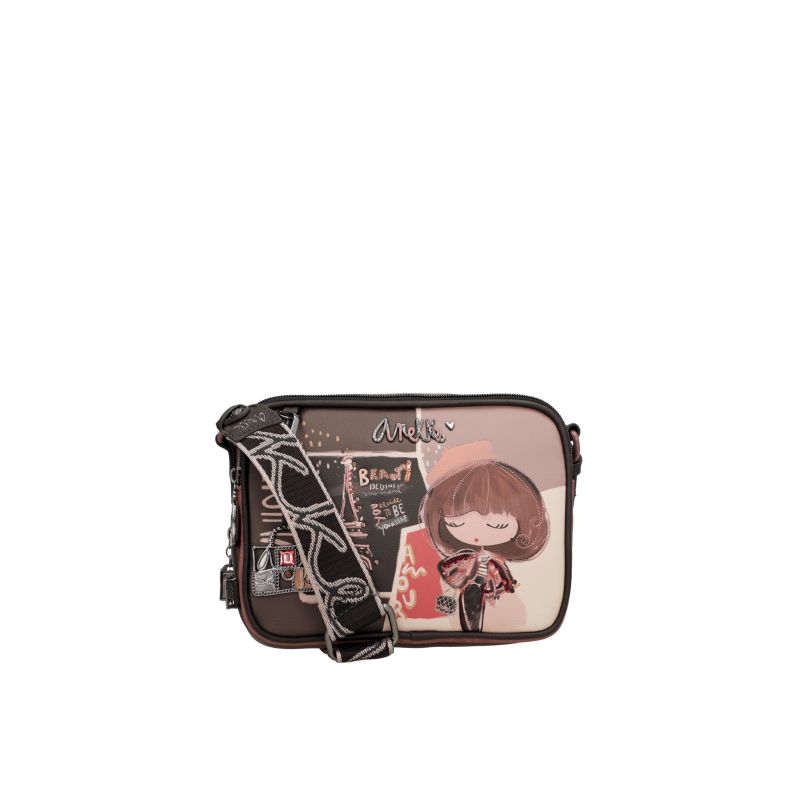 Sac Bandoulière Rectangle 2 Compartiments Mademoiselle en Synthétique