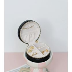 Boîte à bijoux de voyage ronde Yvonne