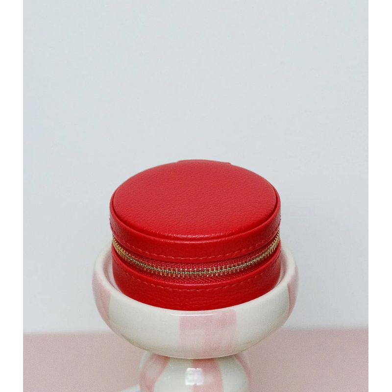 Boîte à bijoux de voyage ronde Yvonne