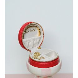 Boîte à bijoux de voyage ronde Yvonne