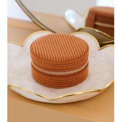 Boîte à bijoux de voyage ronde Yvonne