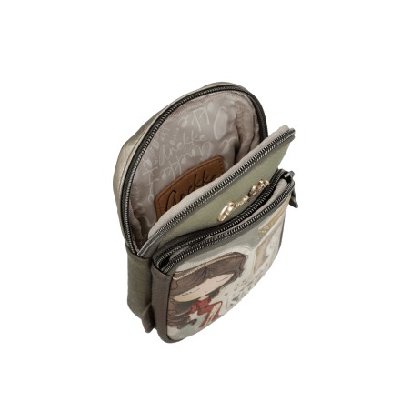 Mini Sac Bandoulière avec Poche Muse en Synthétique