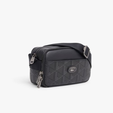 Sacoche verticale monogramme en cuir 