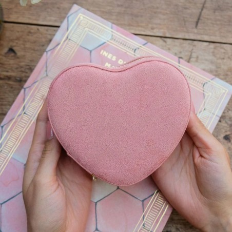 Boîte à Bijoux Coeur Céleste Rose