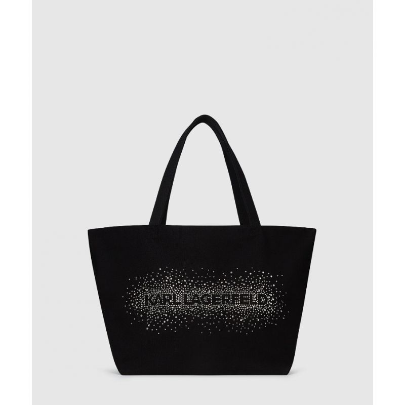 Sac Shopping Logo Strass en Toile