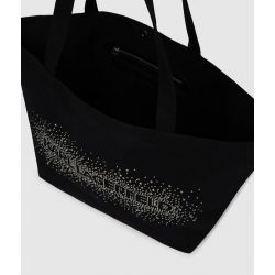 Sac Shopping Logo Strass en Toile