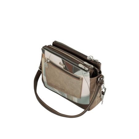 Sac Bandoulière 3 Compartiments Sophia en Synthétique