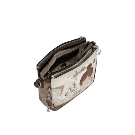 Sac Bandoulière 3 Compartiments Sophia en Synthétique