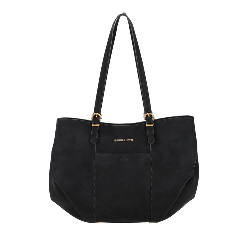 Sac cabas L croûte de cuir Madelena