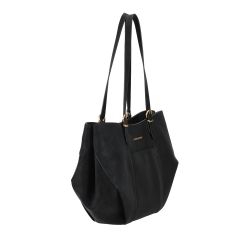 Sac cabas L croûte de cuir Madelena