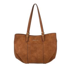 Sac cabas L croûte de cuir Madelena