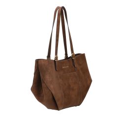 Sac cabas L croûte de cuir Madelena