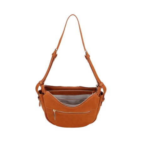 Sac Porté Epaule Demi- Lune Elsa en Cuir