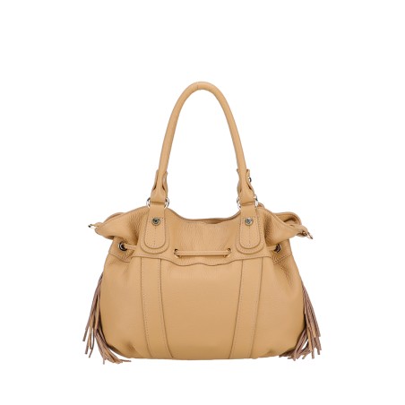 Sac Epaule M Camille à Franges en Cuir