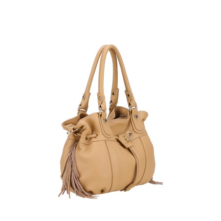 Sac Epaule M Camille à Franges en Cuir