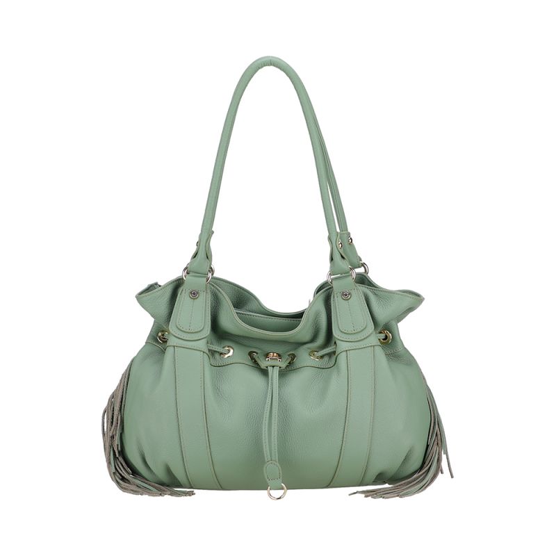 Sac Epaule L Camille à Franges en Cuir