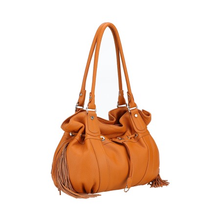 Sac Epaule L Camille à Franges en Cuir
