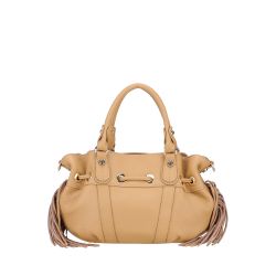 Mini Sac à Main Camille à Franges en Cuir