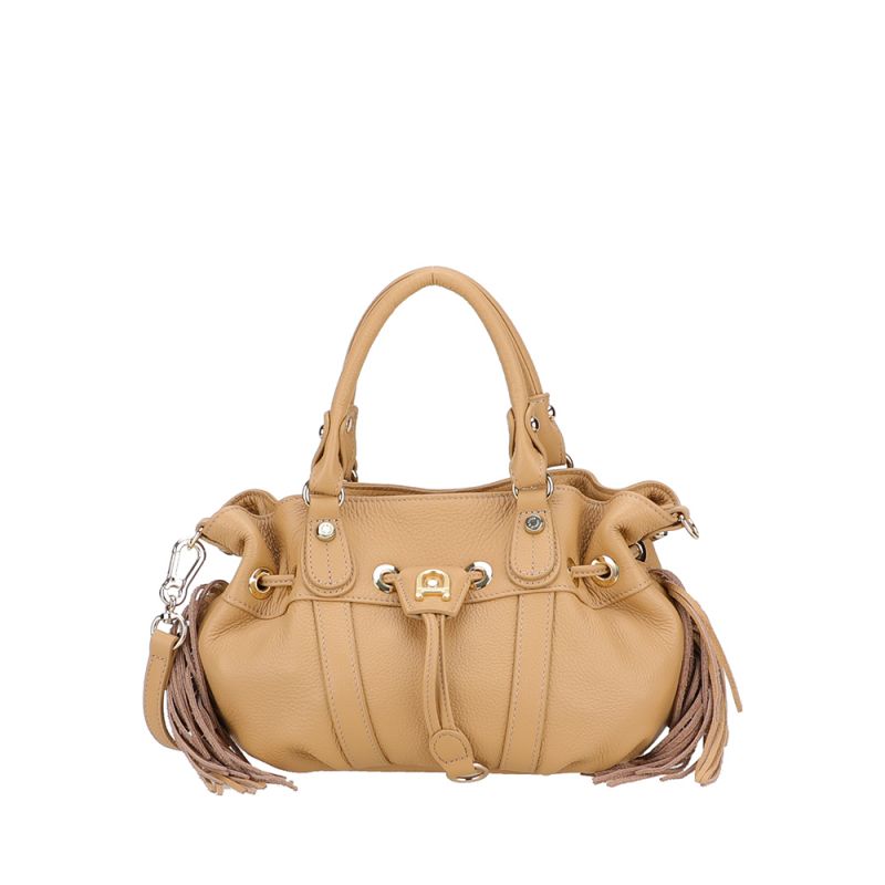 Mini Sac à Main Camille à Franges en Cuir