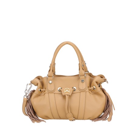 Mini Sac à Main Camille à Franges en Cuir