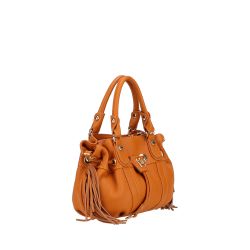 Mini Sac à Main Camille à Franges en Cuir