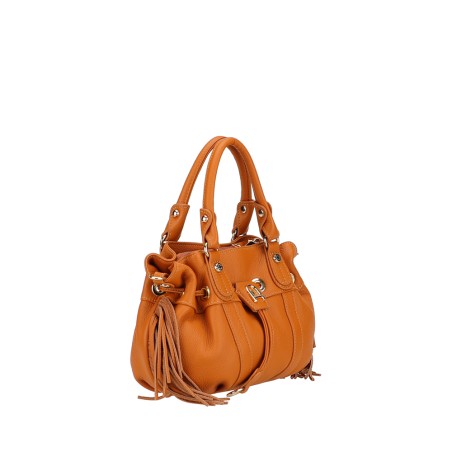 Mini Sac à Main Camille à Franges en Cuir