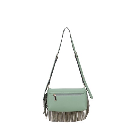 Pochette Bandoulière Camille à Franges en Cuir