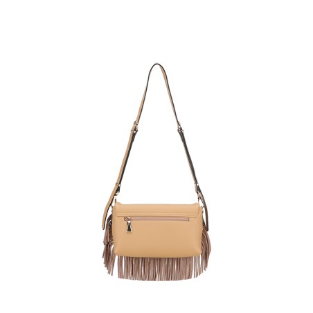 Pochette Bandoulière Camille à Franges en Cuir