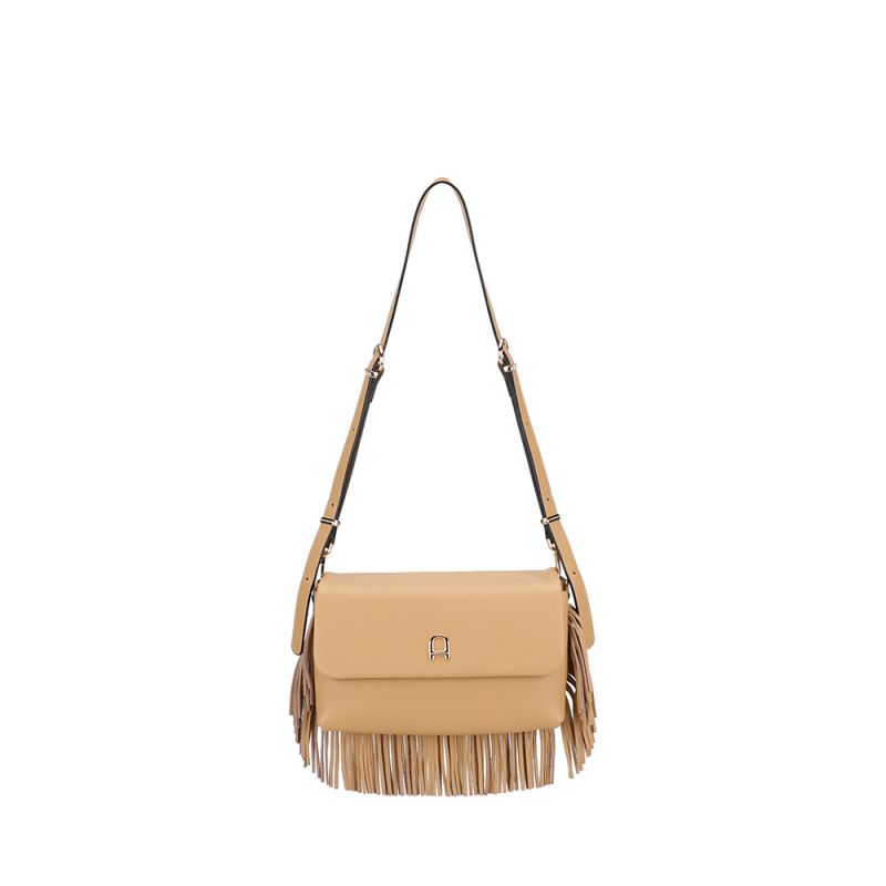 Pochette Bandoulière Camille à Franges en Cuir