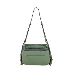 Sac Epaule Bandoulière Camille à Franges en Cuir