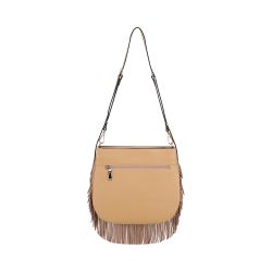 Sac Epaule Bandoulière Camille à Franges en Cuir