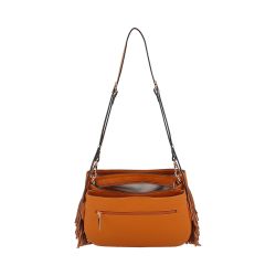 Sac Epaule Bandoulière Camille à Franges en Cuir