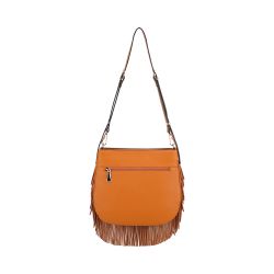 Sac Epaule Bandoulière Camille à Franges en Cuir