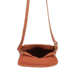 Sac porté travers à rabat Léoun en cuir